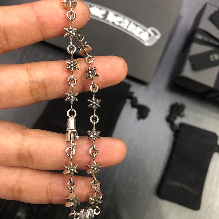 CHROME HEARTS クロムハーツ 六芒星バックル ブレスレット