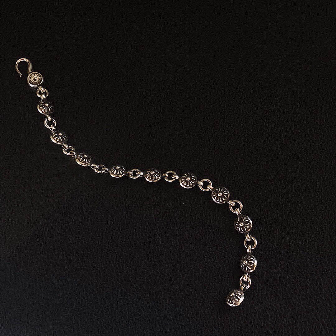 CHROME HEARTS クロムハーツボールクロスフラワーブレスレット