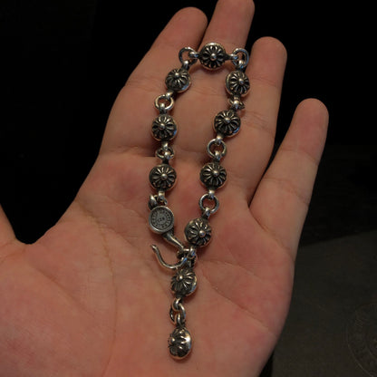 CHROME HEARTS クロムハーツボールクロスフラワーブレスレット