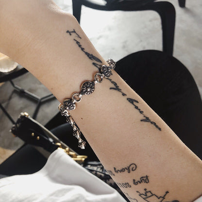 CHROME HEARTS クロムハーツボールクロスフラワーブレスレット