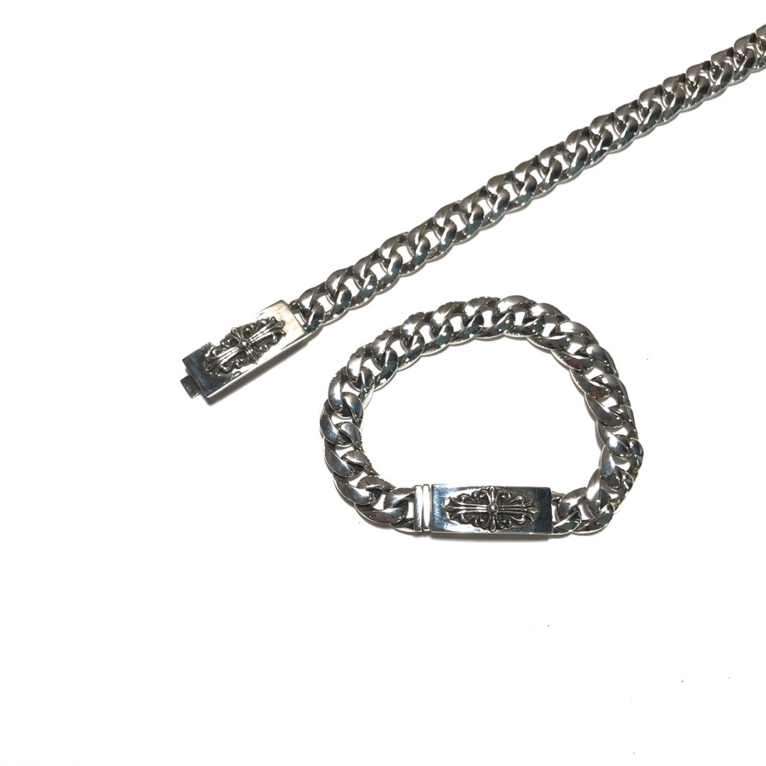 CHROME HEARTS クロムハーツ ロングクロスフラワーブレスレット