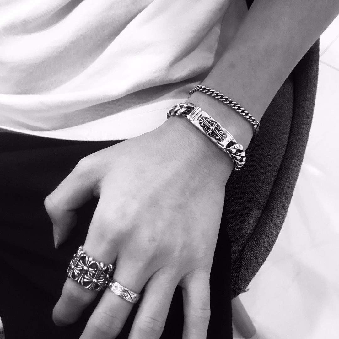 CHROME HEARTS クロムハーツ ロングクロスフラワーブレスレット