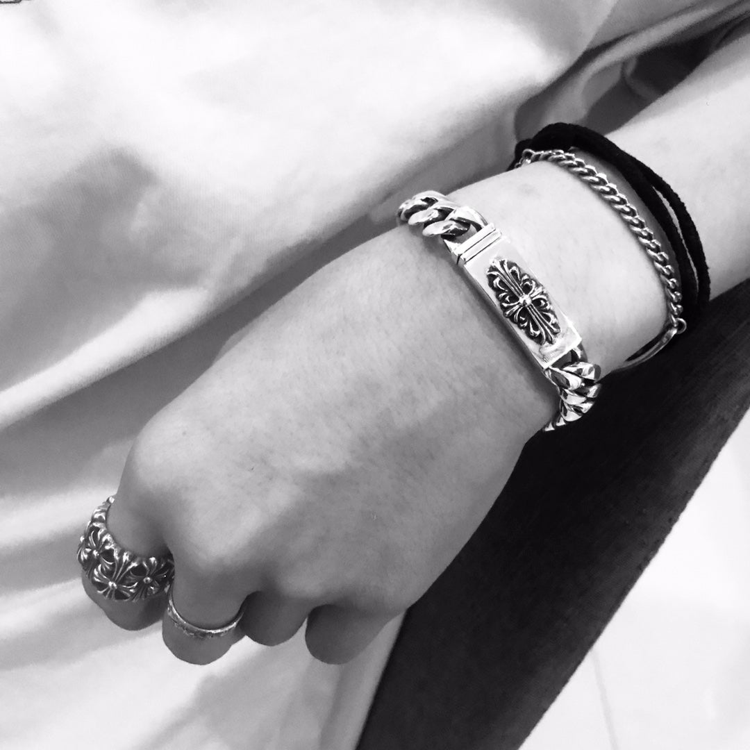 CHROME HEARTS クロムハーツ ロングクロスフラワーブレスレット