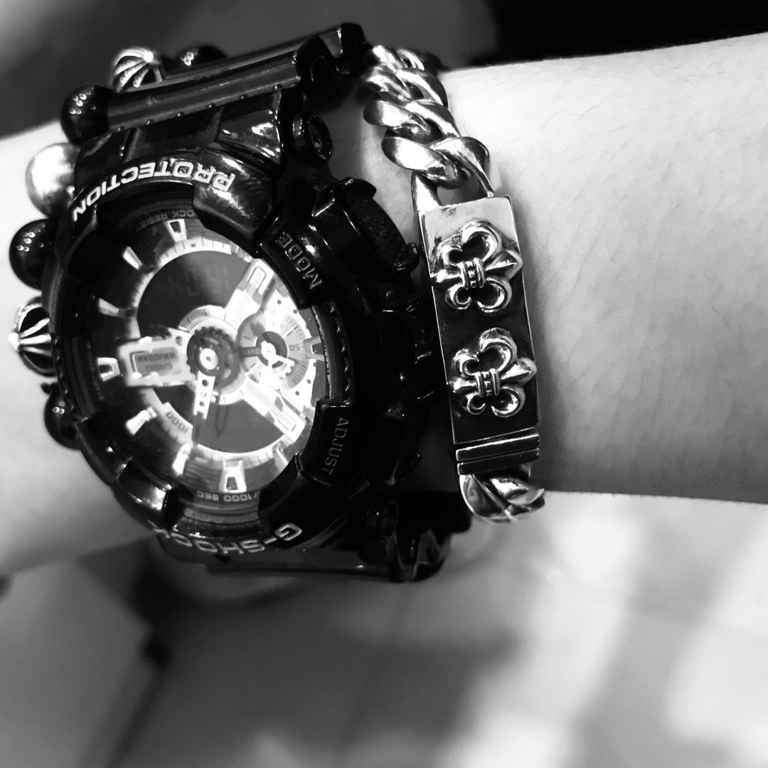 CHROME HEARTS クロムハーツ ダブルスカウトフラワーミディアムブレスレット