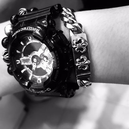 CHROME HEARTS クロムハーツ ダブルスカウトフラワーミディアムブレスレット