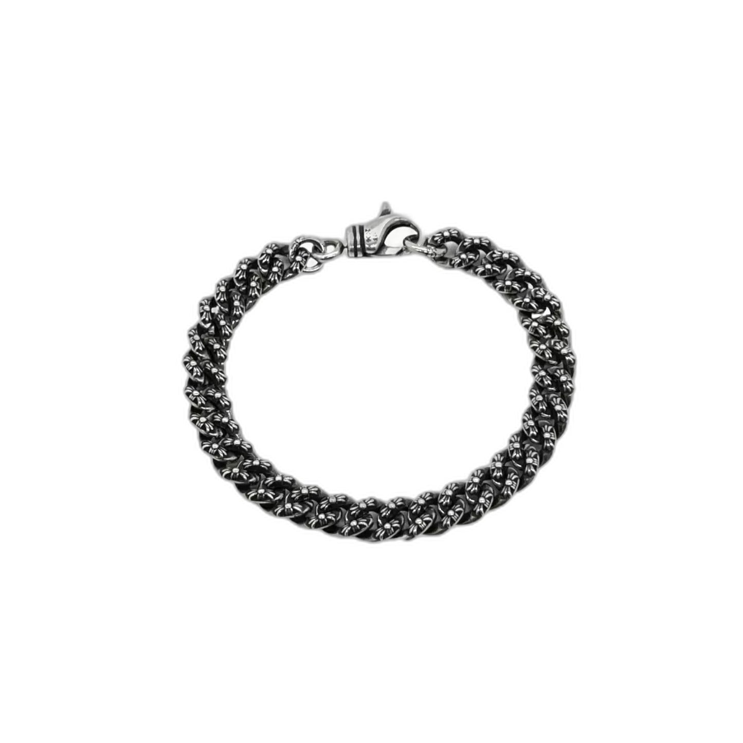 CHROME HEARTS Full Flower Chain Cross Bracelet