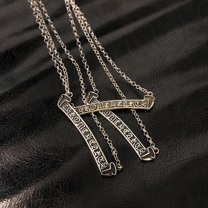 CHROME HEARTS Scroll Label ON STD Roll Chain Necklace