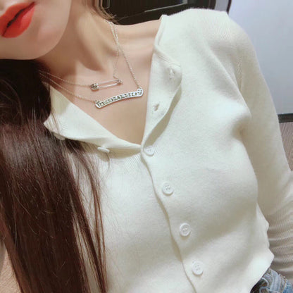 CHROME HEARTS Scroll Label ON STD Roll Chain Necklace