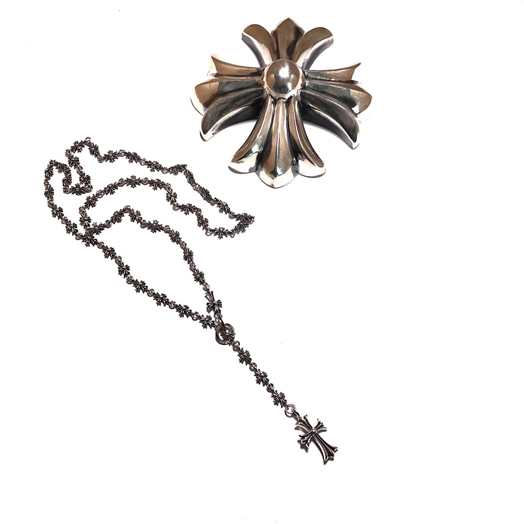 CHROME HEARTS Ring Buckle Patchwork Necklace