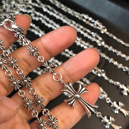 CHROME HEARTS Ring Buckle Patchwork Necklace