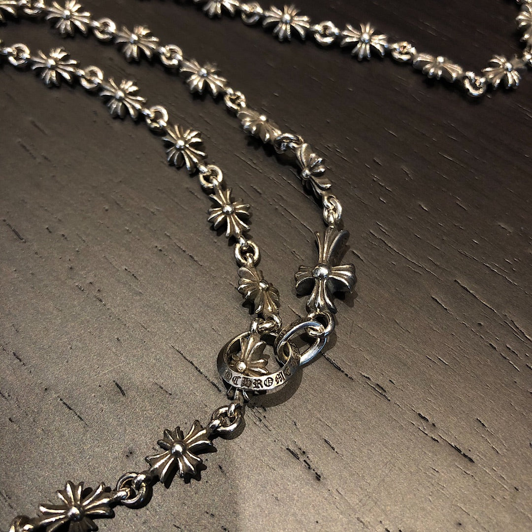 CHROME HEARTS Ring Buckle Patchwork Necklace