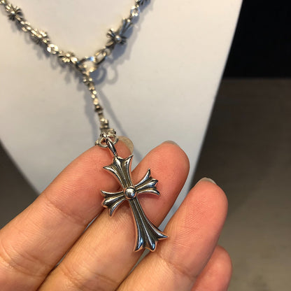 CHROME HEARTS Ring Buckle Patchwork Necklace