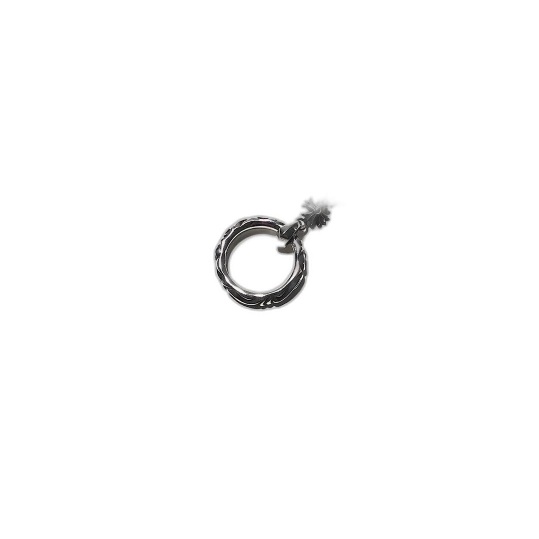 CHROME HEARTS Cross Flower Vine Ring Necklace
