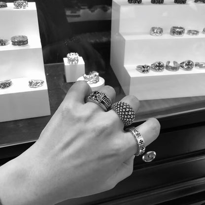 CHROME HEARTS クロムハーツ 密集したクロスフラワーリング