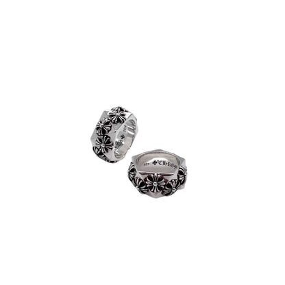 CHROME HEARTS Diamond Cross Flower Ring