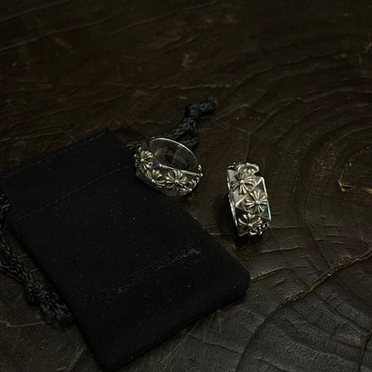 CHROME HEARTS Diamond Cross Flower Ring