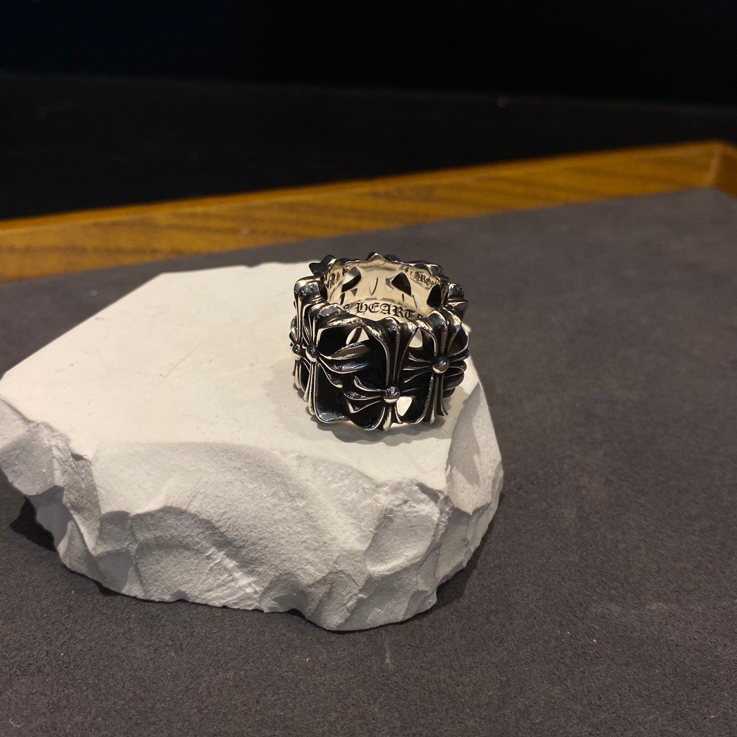CHROME HEARTS Square Gravel Ring