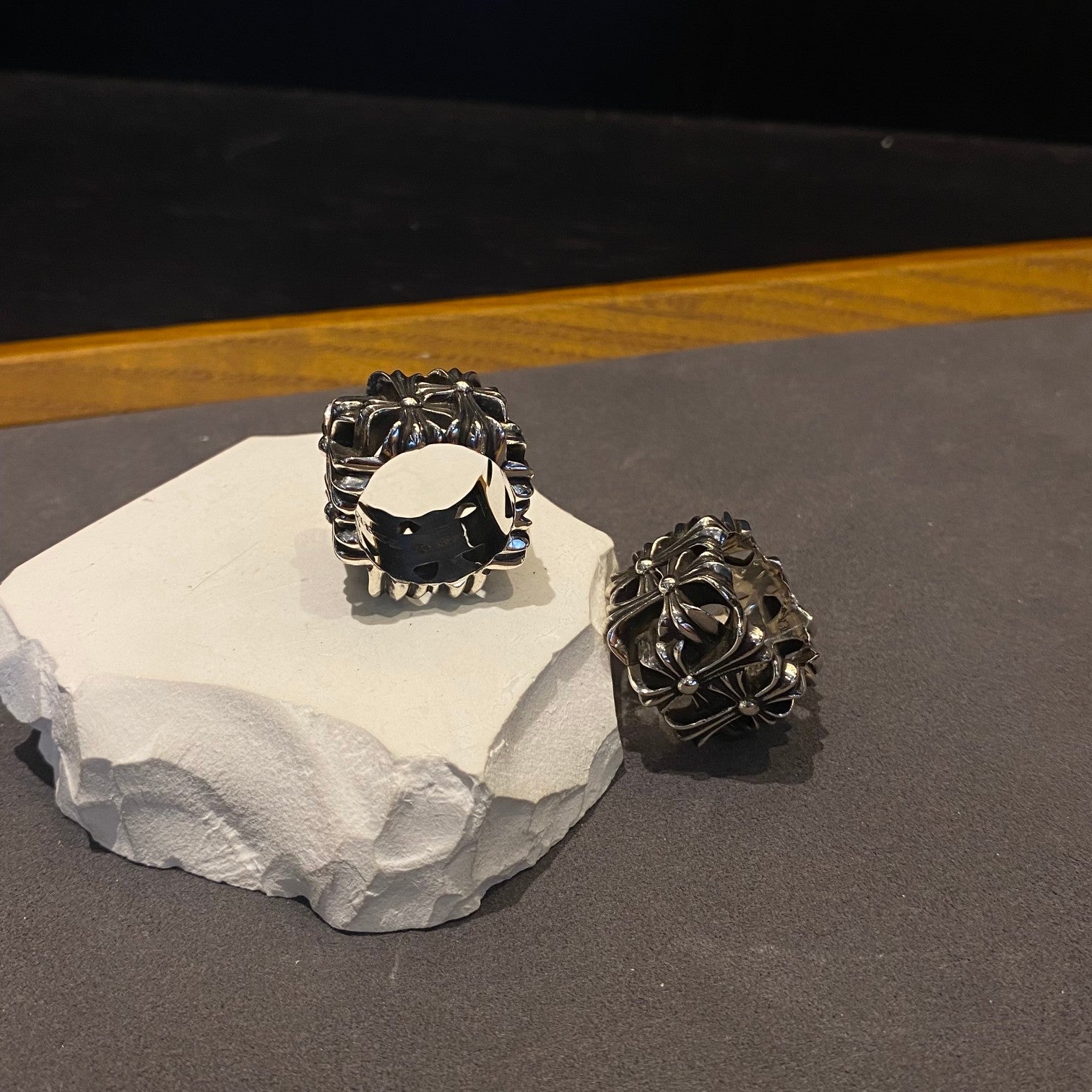 CHROME HEARTS Square Gravel Ring