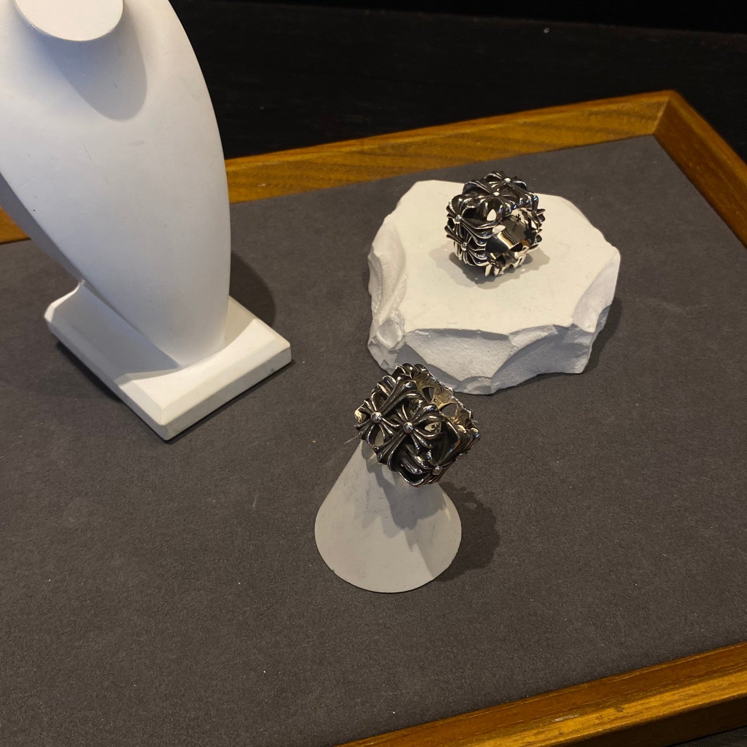 CHROME HEARTS Square Gravel Ring
