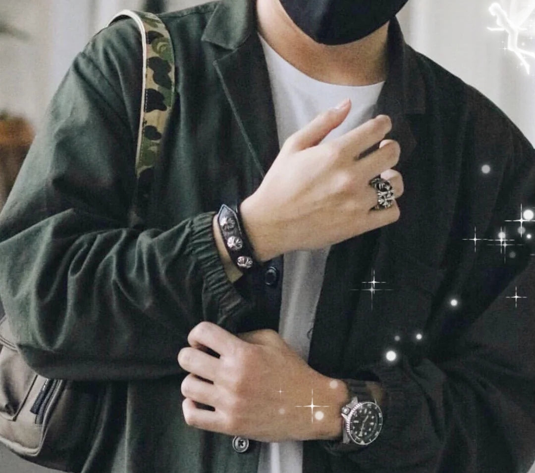 CHROME HEARTS Square Gravel Ring