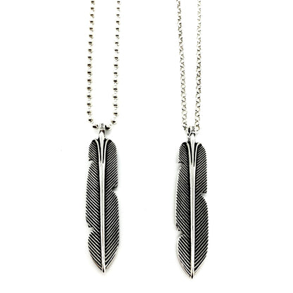 CHROME HEARTS Feather Necklace - Ball Chain/Pearl Chain