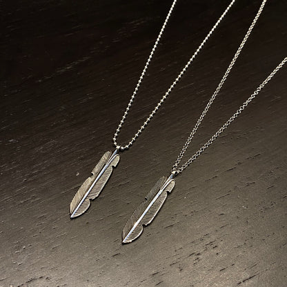 CHROME HEARTS Feather Necklace - Ball Chain/Pearl Chain