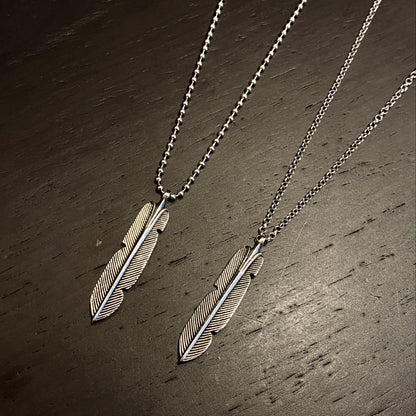 CHROME HEARTS Feather Necklace - Ball Chain/Pearl Chain