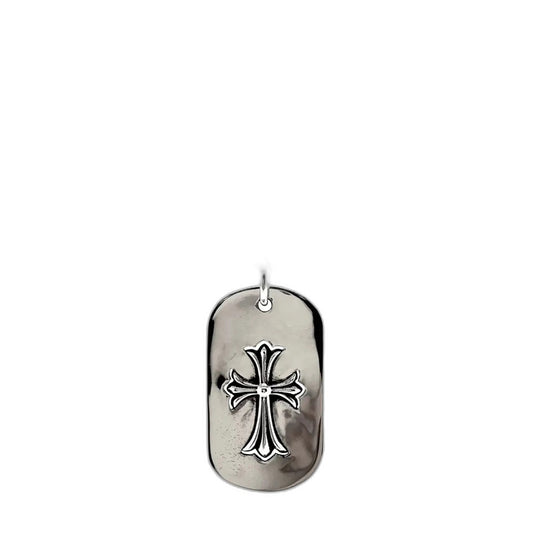 CHROME HEARTS embossed cross pendant