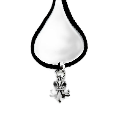 CHROME HEARTS Scout Flower Leather Cord Braided Necklace