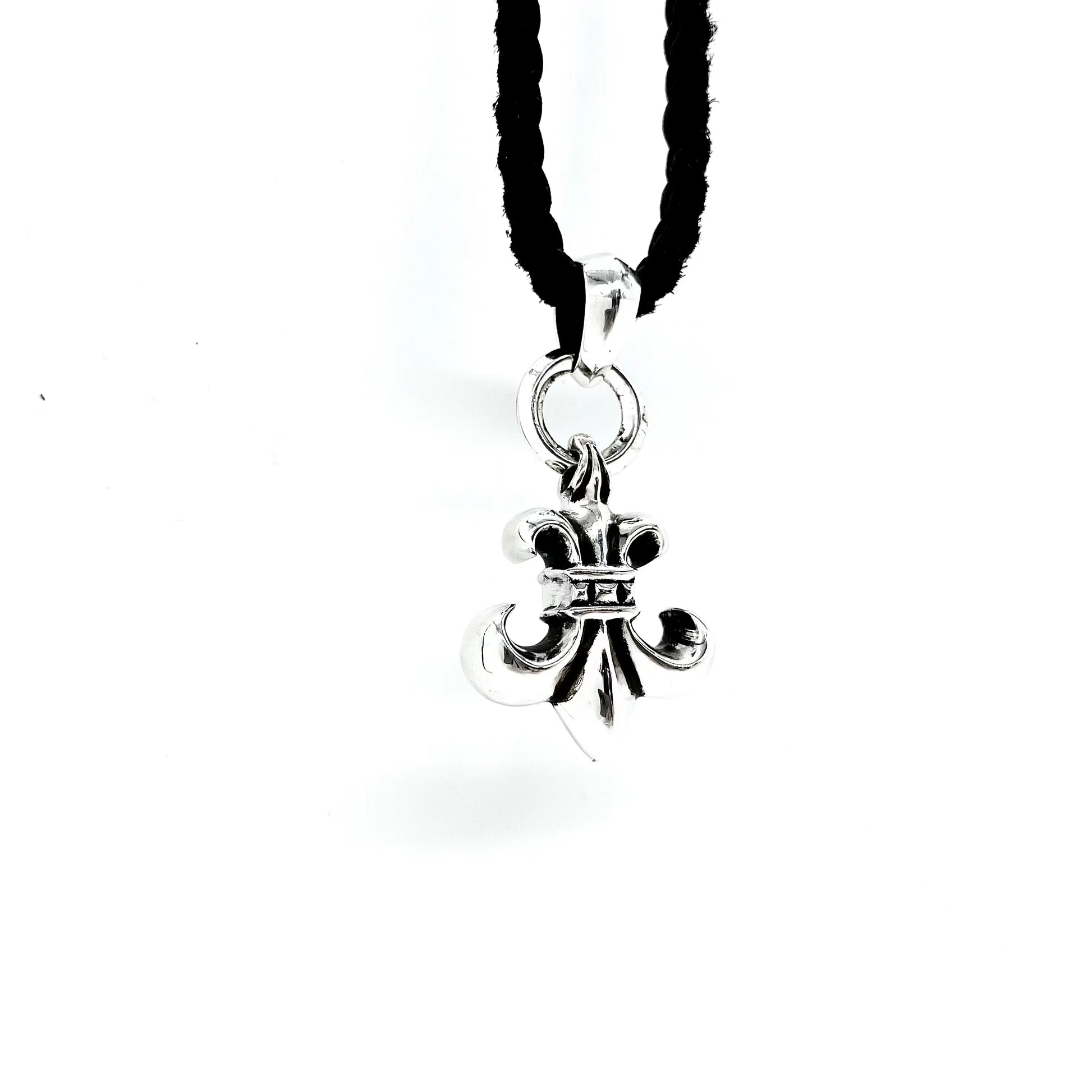 CHROME HEARTS Scout Flower Leather Cord Braided Necklace
