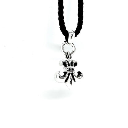 CHROME HEARTS Scout Flower Leather Cord Braided Necklace