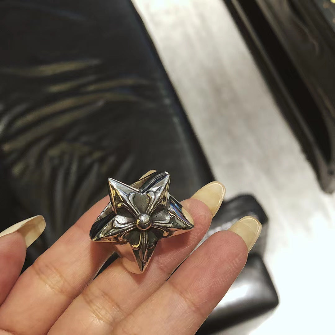 CHROME HEARTS Large pentagram ring