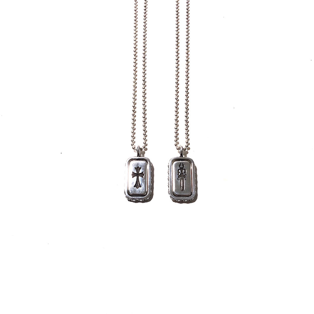 CHROME HEARTS Double-sided rotating square necklace
