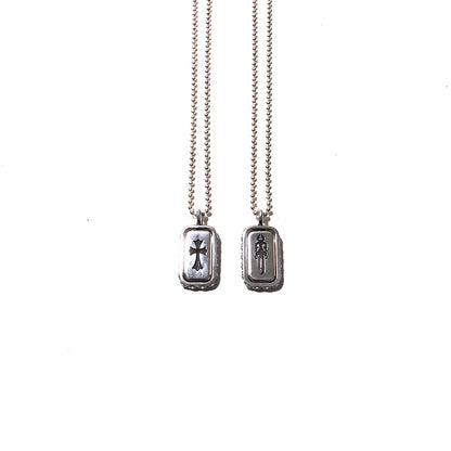 CHROME HEARTS Double-sided rotating square necklace