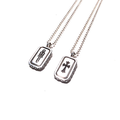 CHROME HEARTS Double-sided rotating square necklace