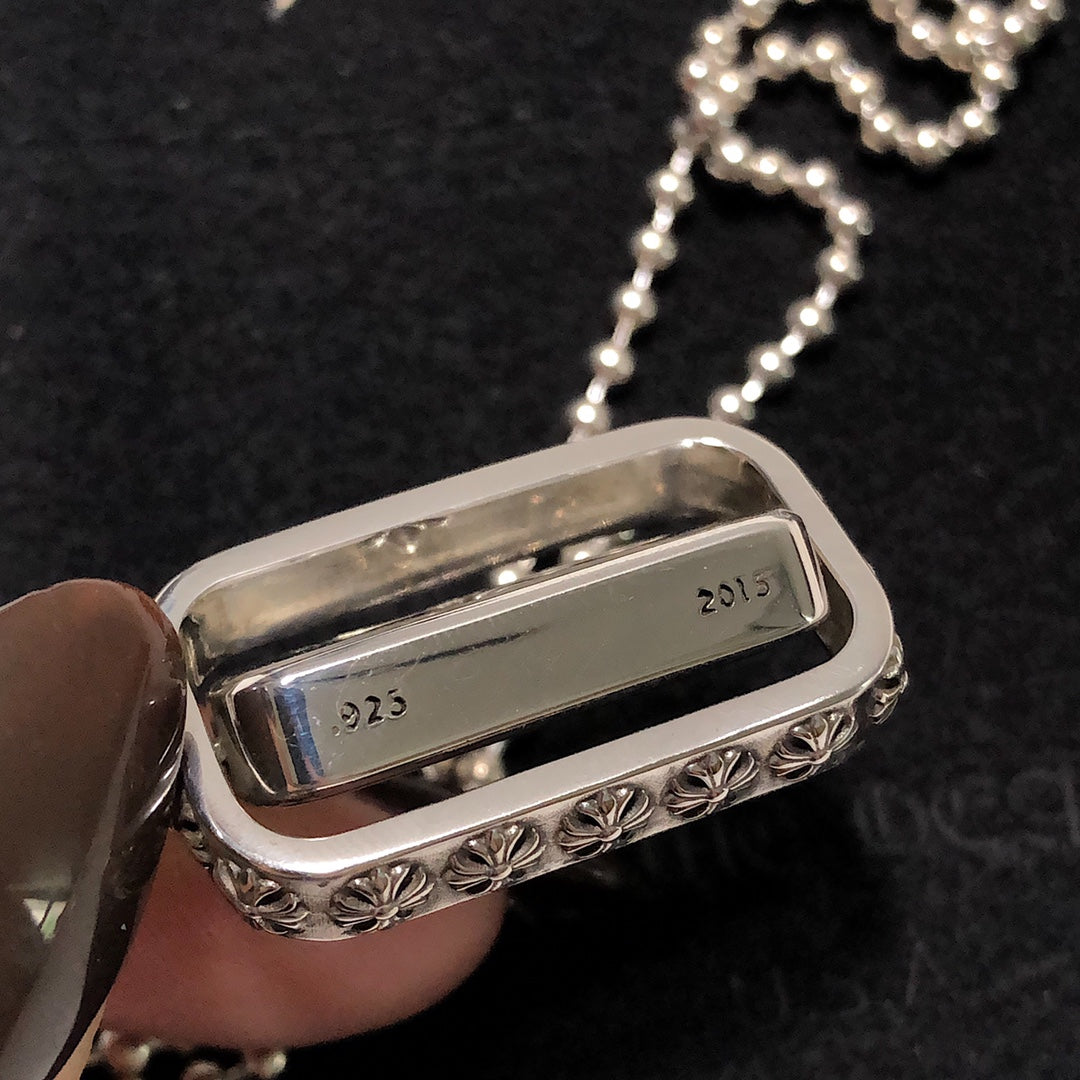 CHROME HEARTS Double-sided rotating square necklace