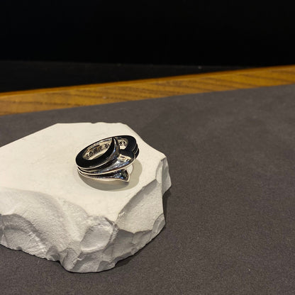 CHROME HEARTS Half Iris Flower Ring