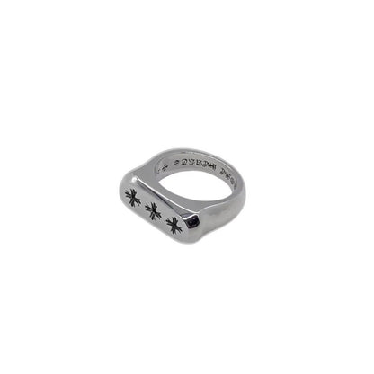 CHROME HEARTS Three Cross Flower Glossy Ring
