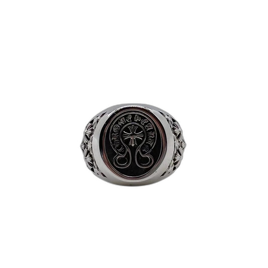 CHROME HEARTS Horseshoe Cross Flower Ring