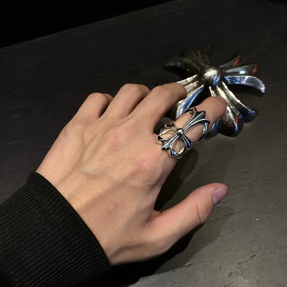CHROME HEARTS Large Cross Hollow Ring