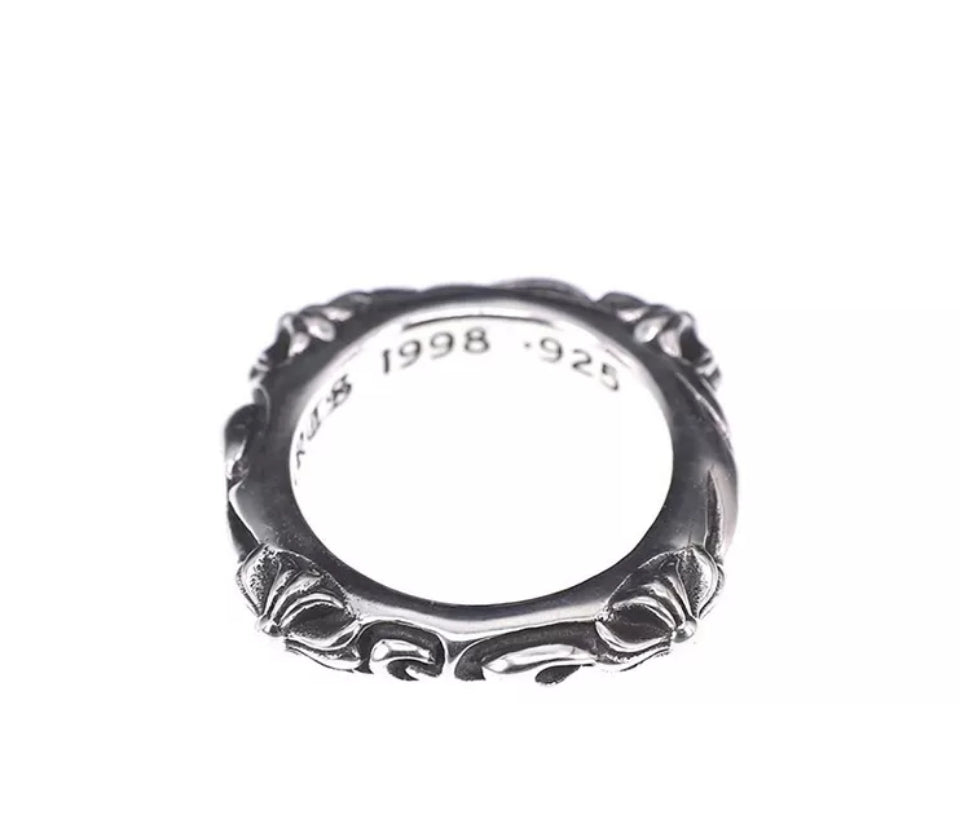 CHROME HEARTS Palace Square Cross Flower Ring