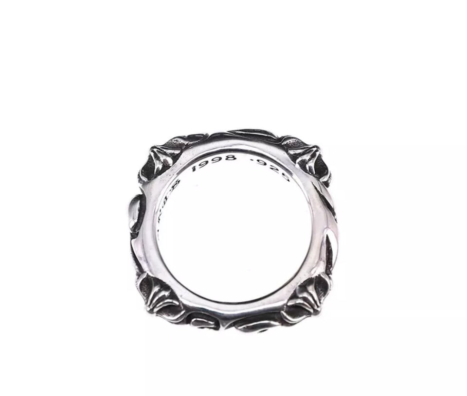 CHROME HEARTS Palace Square Cross Flower Ring