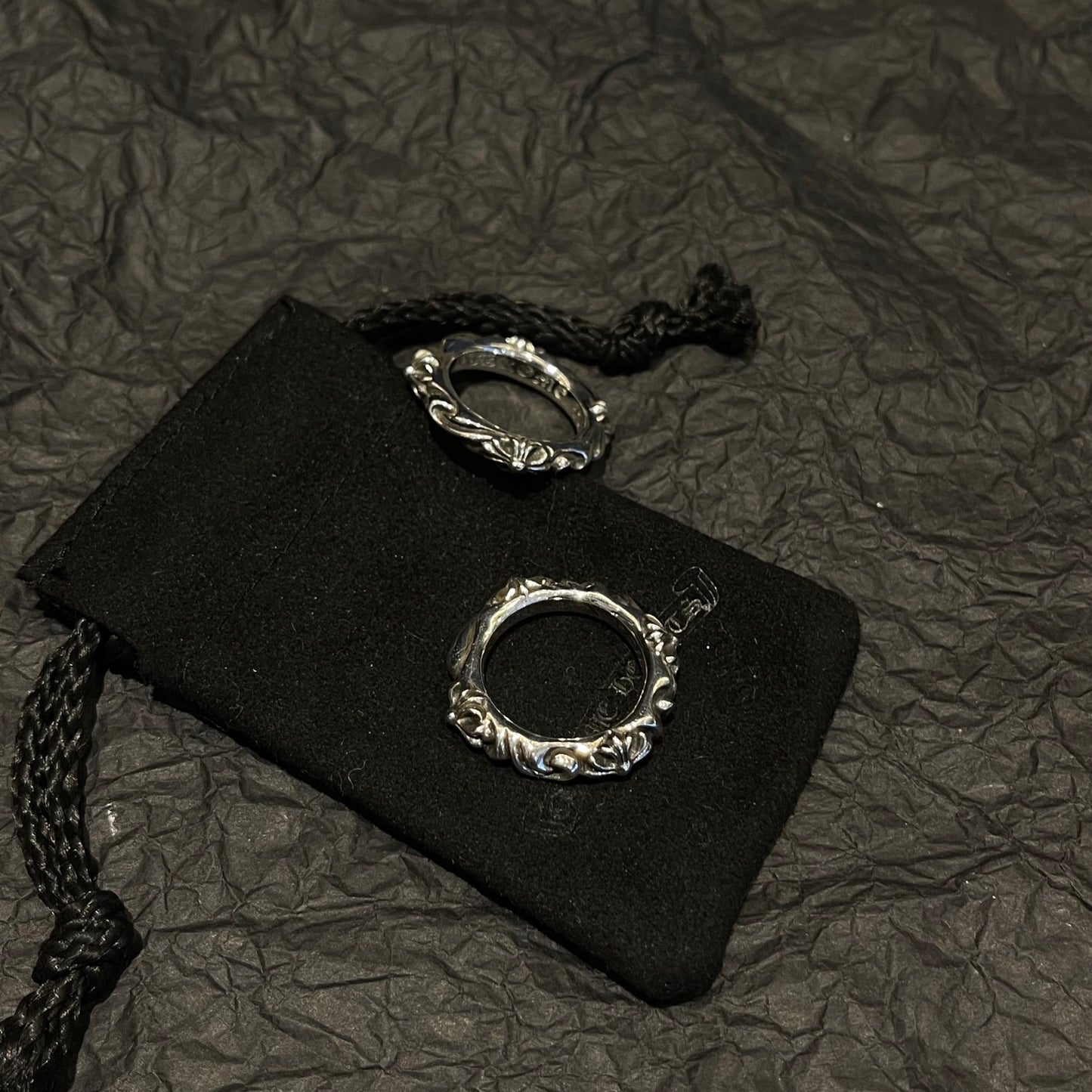 CHROME HEARTS Palace Square Cross Flower Ring