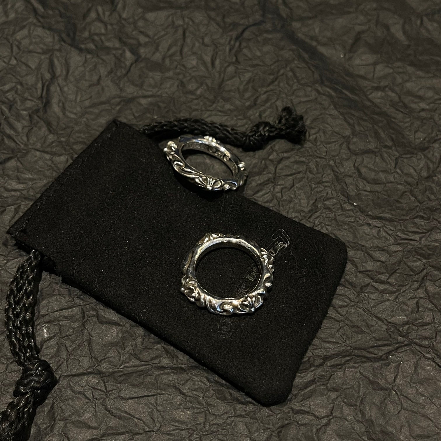 CHROME HEARTS Palace Square Cross Flower Ring