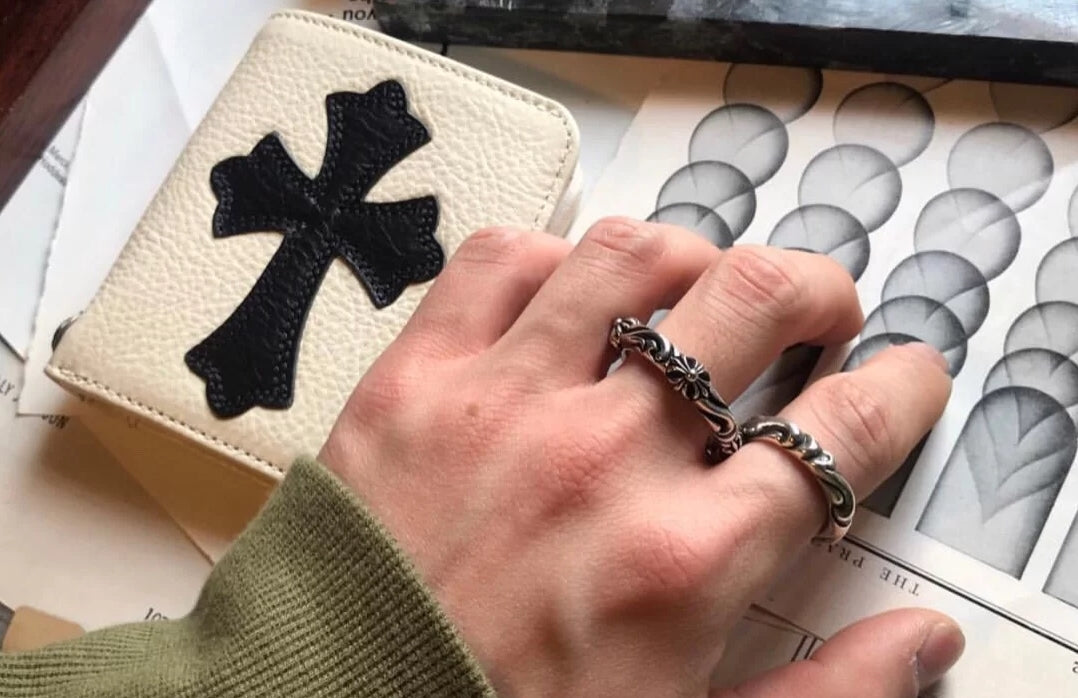 CHROME HEARTS Palace Square Cross Flower Ring