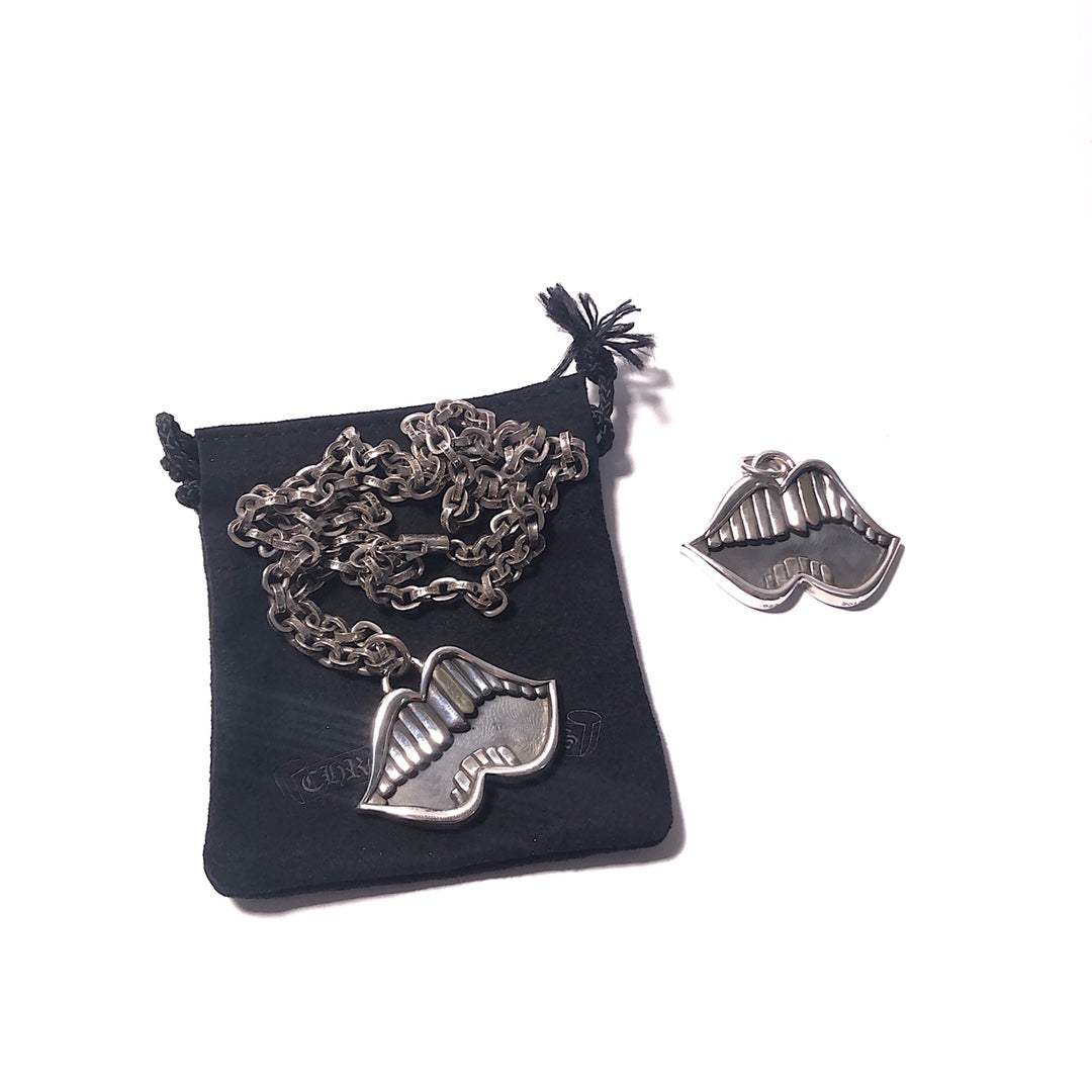 CHROME HEARTS Gold Teeth Mouth Necklace
