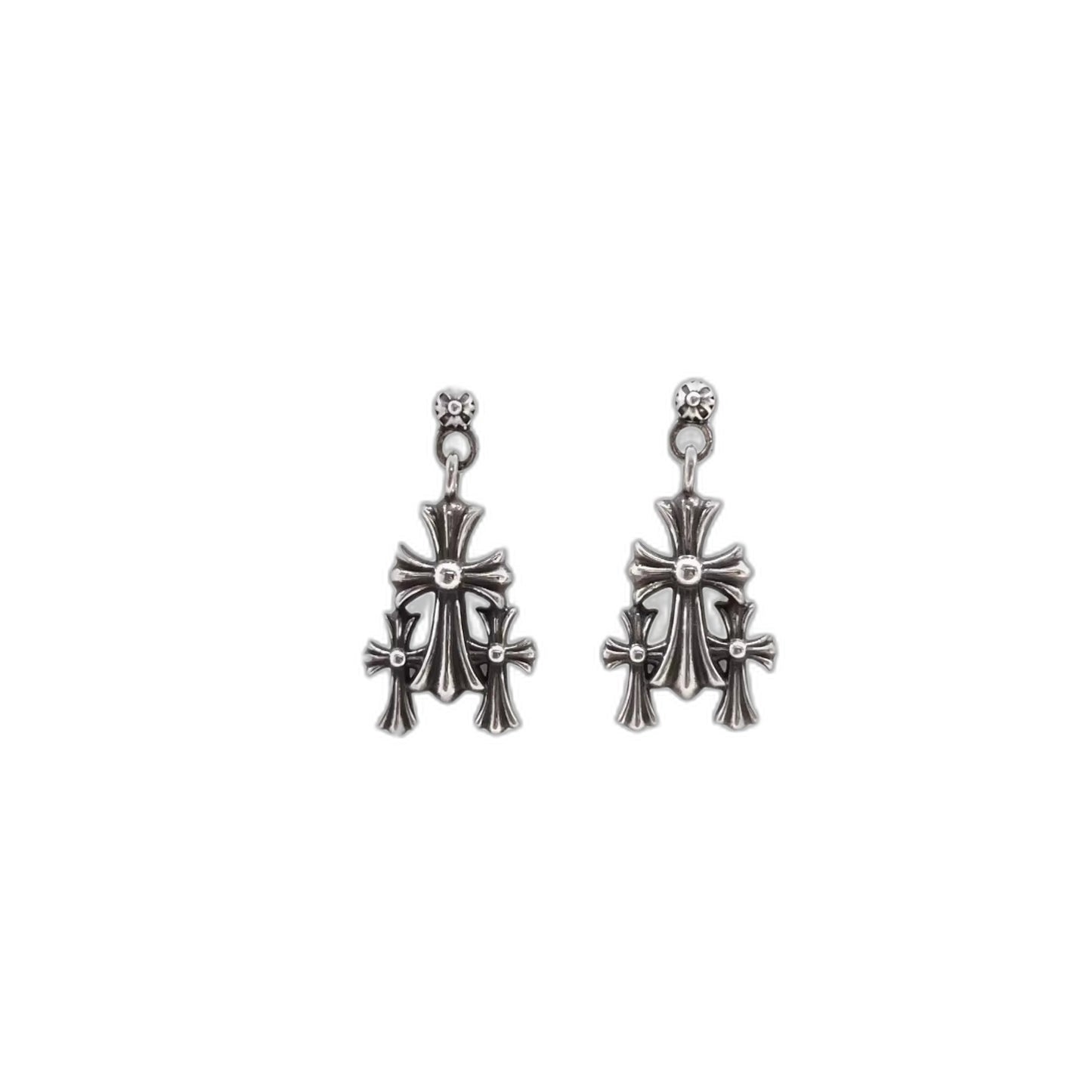 CHROME HEARTS 3 cross earrings