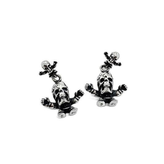 CHROME HEARTS Large and small skull earrings