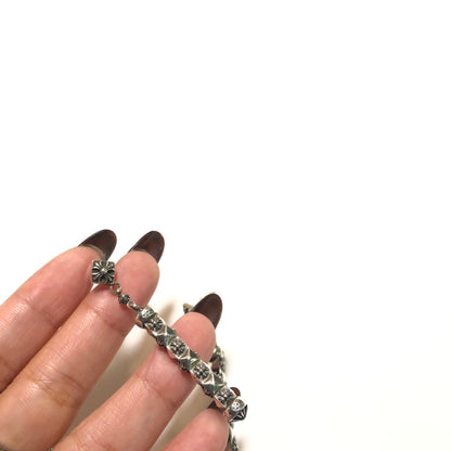 CHROME HEARTS Faceted Cross Cylindrical Earrings