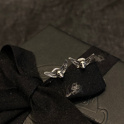 CHROME HEARTS Angel Skull Earrings